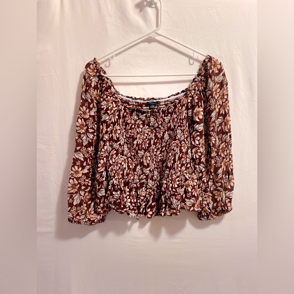 American Eagle Floral Top - size L